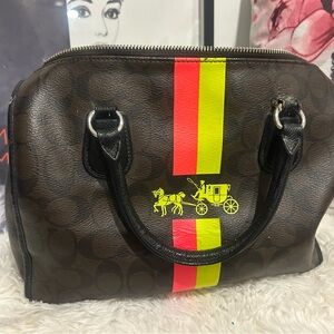 COACH Stylish Brown and Black Handbag